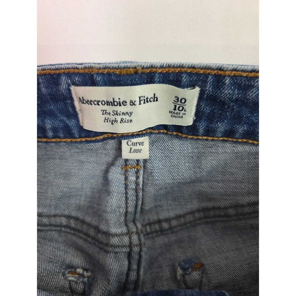 Abercrombie & Fitch Women's Jeans Size 30 Blue The Skinny High Rise Curve Denim